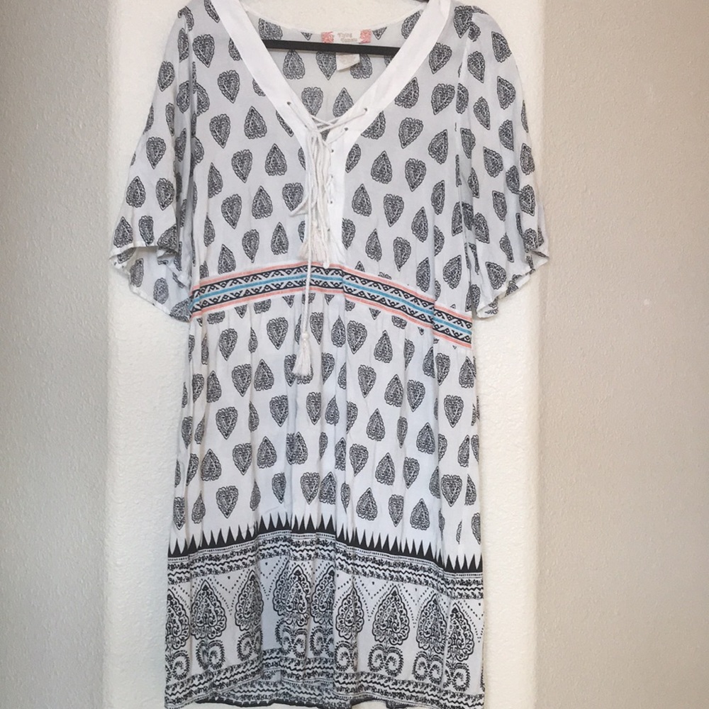 Off white and black dress